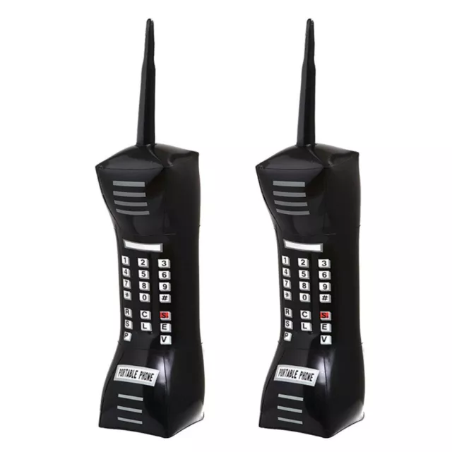 2pcs Inflatable 80s Retro Mobile Phone Props for Party Decorations (Black)-CY