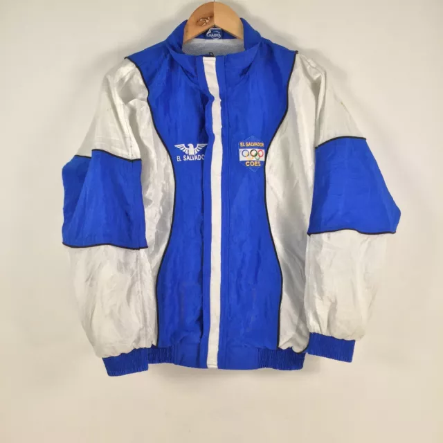 VINTAGE EL SALVADOR olympics track suit jacket mens size S zip edyro