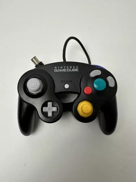 Official Nintendo GameCube Controller Black Original OEM Genuine DOL-003 Tested