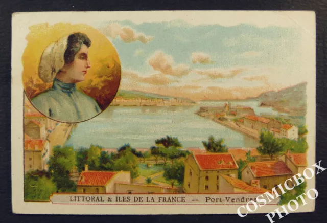 Chromo le Littoral & Iles de la France PORT VENDRES history chromolithography