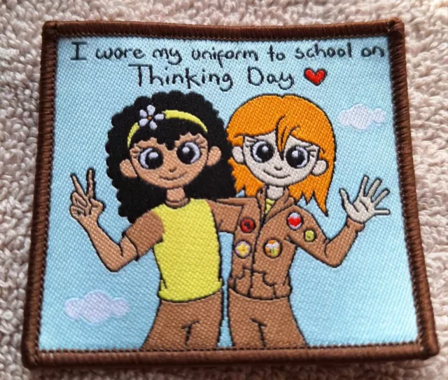 Girlguiding Brownie Uniform to School Thinking day  Fun  Cloth Badge