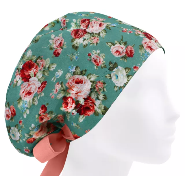 Scrub cap, scrub hat, surgery caps, surgical hats floral, medical cap for women