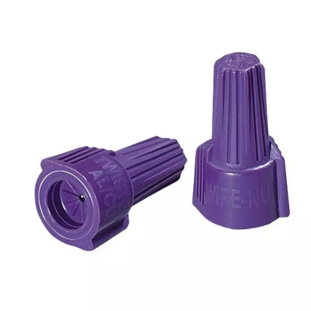 200pcs Ideal Twister Al/Cu Wing Nut Wire Connectors Aluminum to Copper 65 Purple