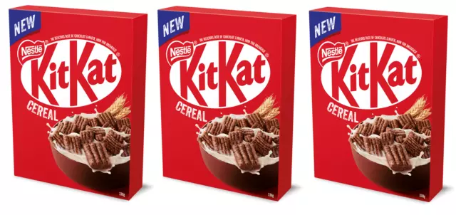 3x Nestlé Kit Kat Cereals Vollkorngetreide mit Milchschokolade und Kakao 330g