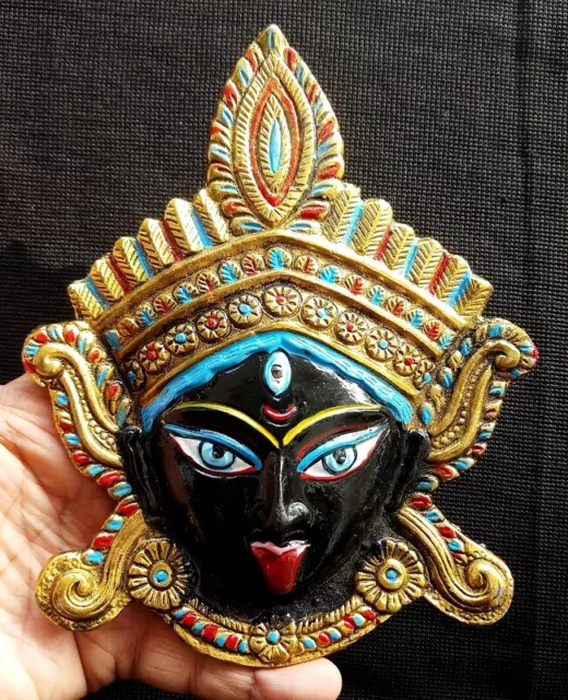 LARGE Rare Goddess Kali Maa / Mata Durga Wall Hanging Face -  Denmark