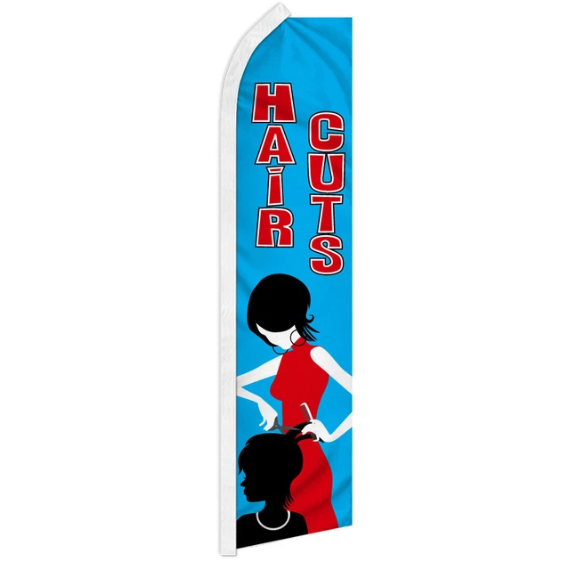 Hair Cuts Advertising Swooper Feather Flutter Flag Beauty Services