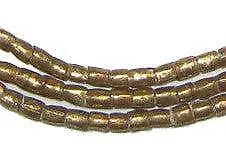 Small Brass Tube Ethiopian Beads 2mm African 24-26 Inch Strand Handmade