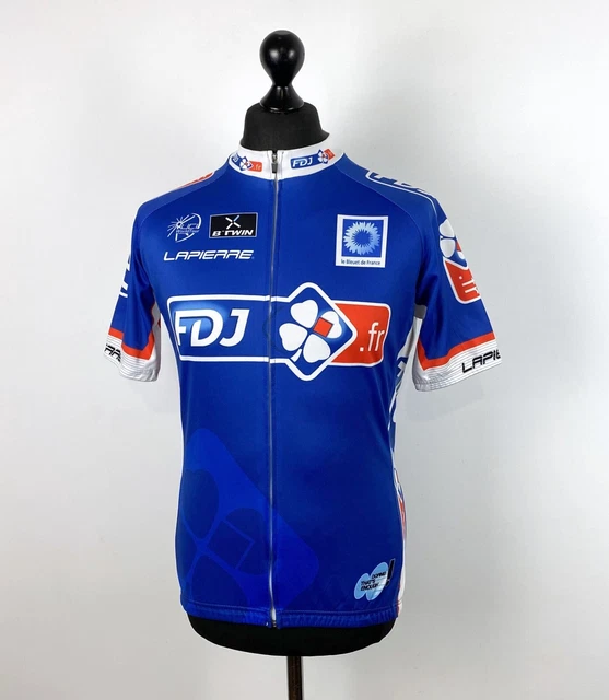 Maillot Cycliste Vintage FDJ B’Twin – Bleu – Taille M