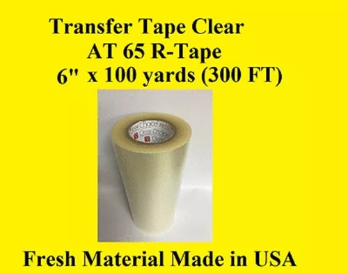 Transfer Tape Clear 1 Roll 6" x 100 yard  Application Vinyl Signs R TAPE