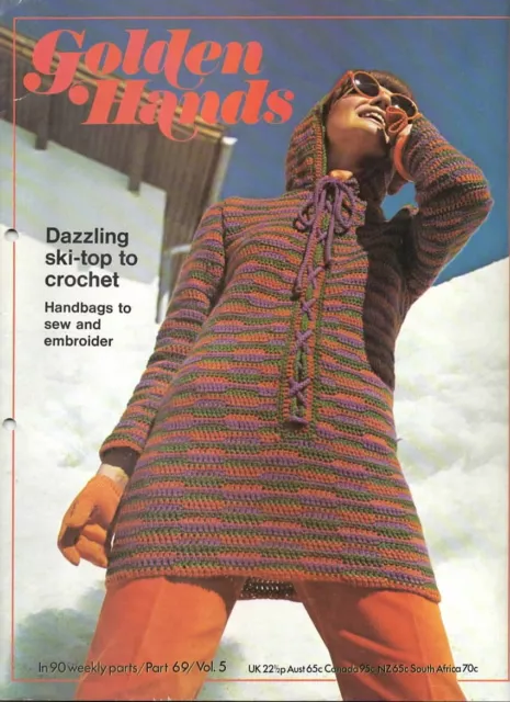 Golden Hands Craft Magazine Part 69 Crochet Knitting Patterns Retro Vintage 1970