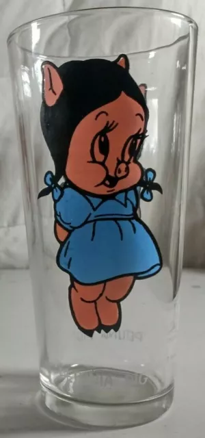 Vintage 1973 Looney Tunes PETUNIA PIG Pepsi Collector Series Glass Warner Bros