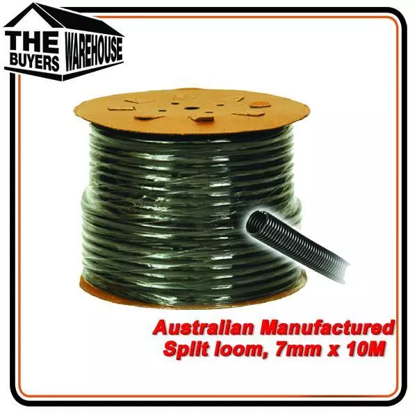 100% Premium Australian Made Split Loom Tubing Wire 7mm Conduit Cable 10m UV ADR