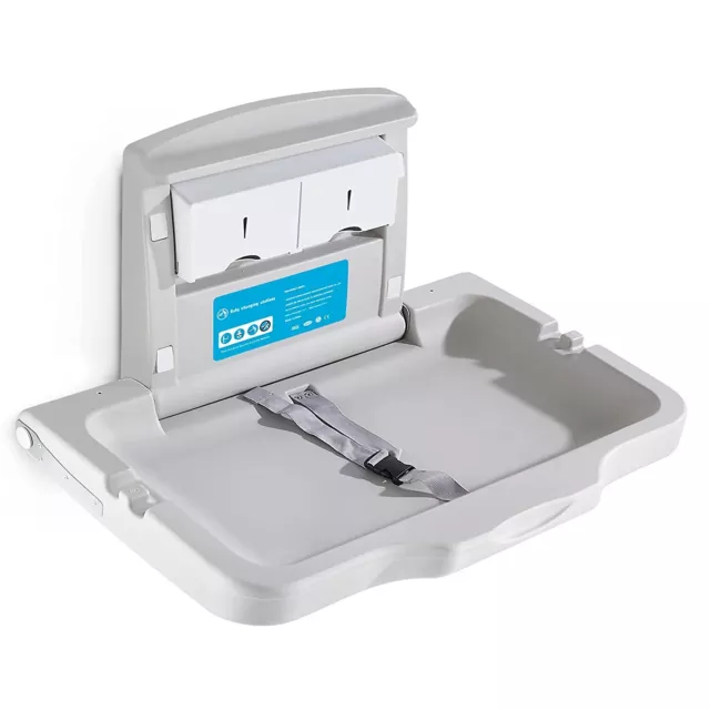 KSITEX Horizontal Baby Changing Table With Paper tray - Gray ‎M-B2-3 NIB