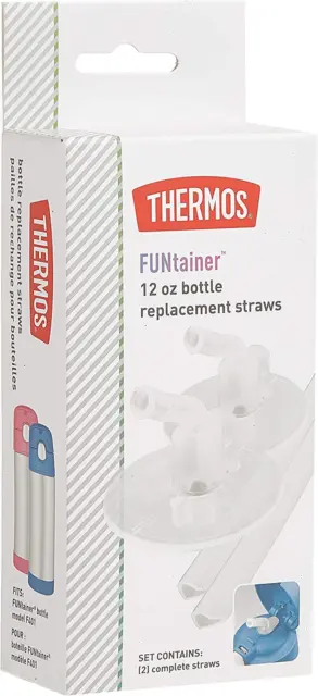 Thermos Replacement Straws for 12 Ounce Funtainer Bottle Clear One Size F401RS6