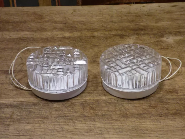Ancien plafonnier Applique Rond en verre avec support Vintage lustre luminaire