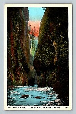 Columbia River Highway OR-Oregon, Oneonta Gorge, Vintage Postcard