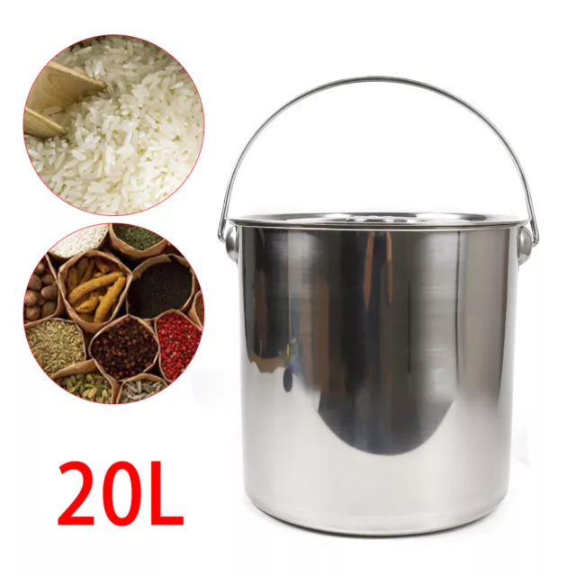Cubo de viaje hermético 20L cubo de acero inoxidable cubo de cocina enfriador de vino espumoso cubo de cubitos de hielo