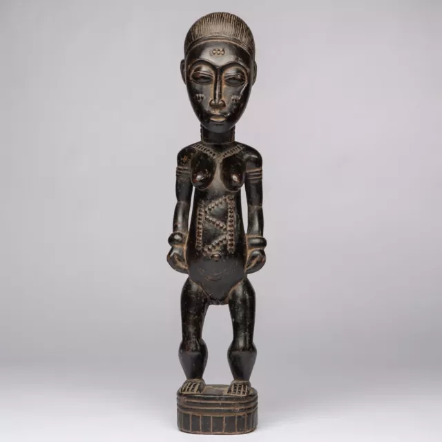 D285 - Statue Baoule Blolo Bla , Art Tribal Premier Ancien Africain, Rci 2