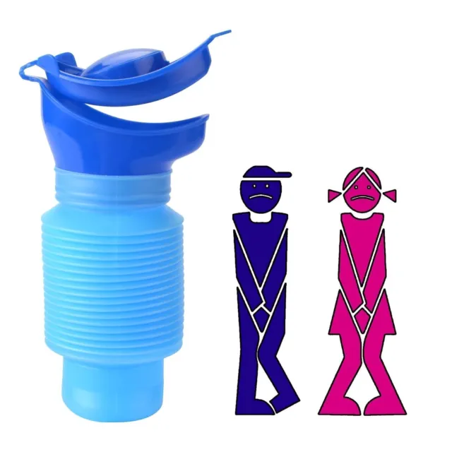 Tragbares Reise-Urinal für Männer und Frauen, Urinflasche, Camping, Unisex·