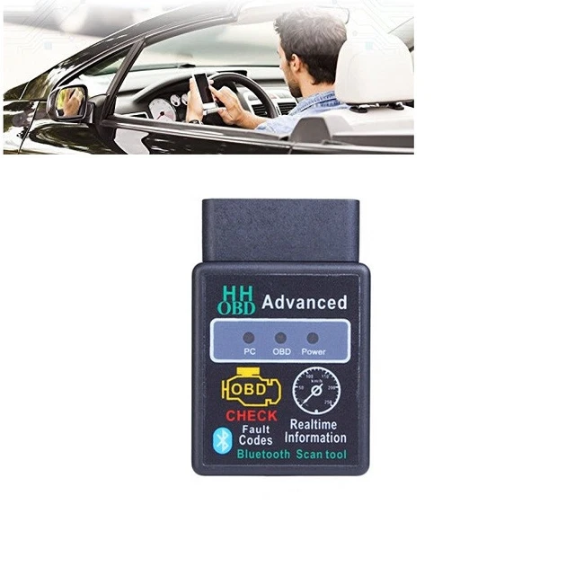 OBD2 Strumento scanner/lettore auto diagnostico Bluetooth, wireless ELM327 V2.1 Android