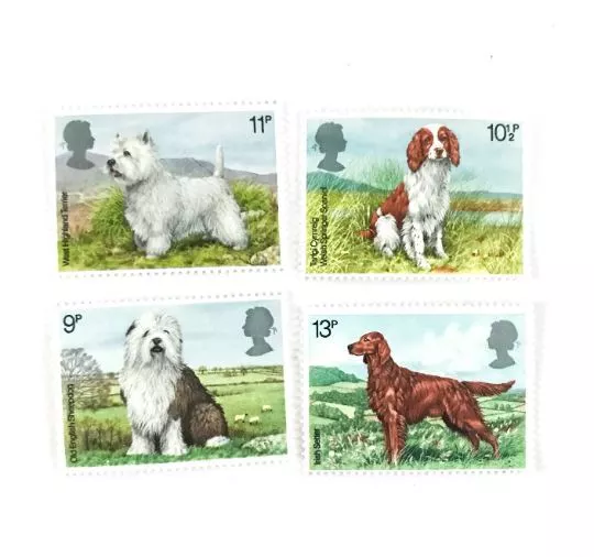 4 x Dogs UNused GB Mint 1979 MNH British Postage Stamps