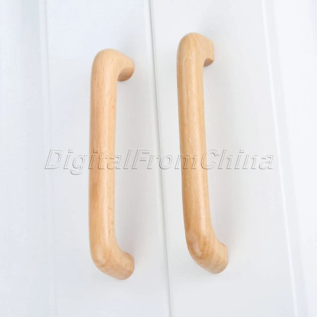 Wood Cabinet Knobs Handles Dresser Drawer Pull Kitchen Wooden Door Handle Modern