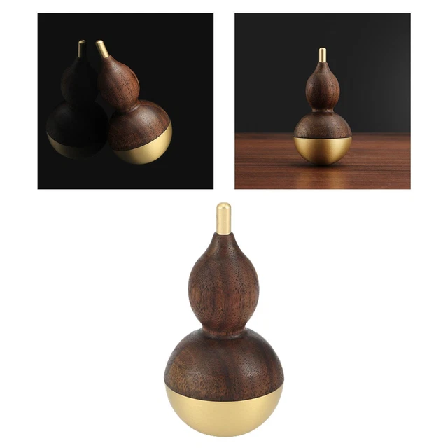 Feng Shui Figurine Calabash Ornement Gobelet en bois de gourde en laiton
