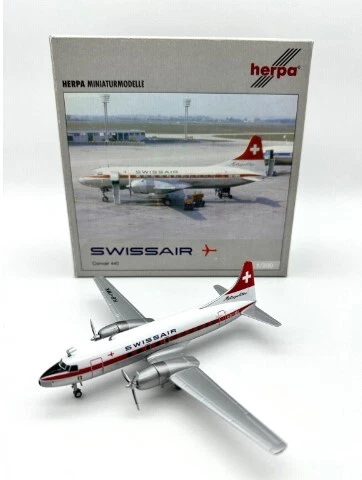 Avion HERPA Douglas DC-4 Swissair 1/200 - Neuf - Édition Collection