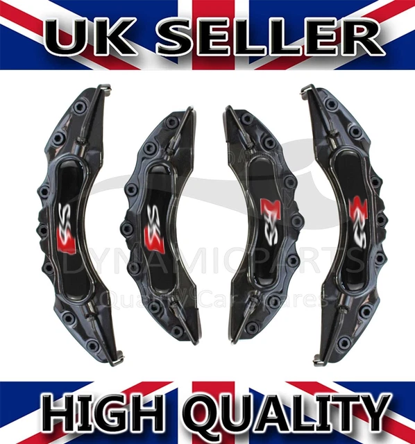 Brake Caliper Covers Set Kit For Audi Rs Front Rear Black Abs 4Pcs With Stickers