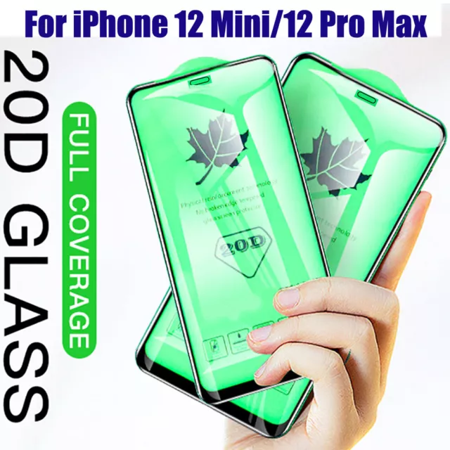 20D gebogenes Temper Glas Displayfolie für iPhone 15 14 13 12 Pro Max 5G Schutz