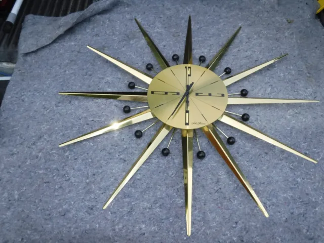 Vintage Starlight/Starburst Wall Clock Seth Thomas Sunburst Mid Century RARE!!!