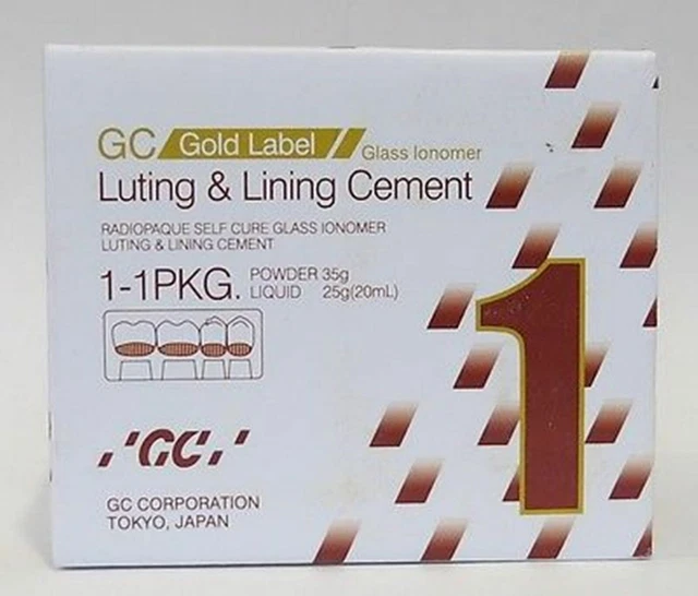 5 X GC Gold Label 1 Glass Ionnomer Luting & Lining Cemennt Big Pack