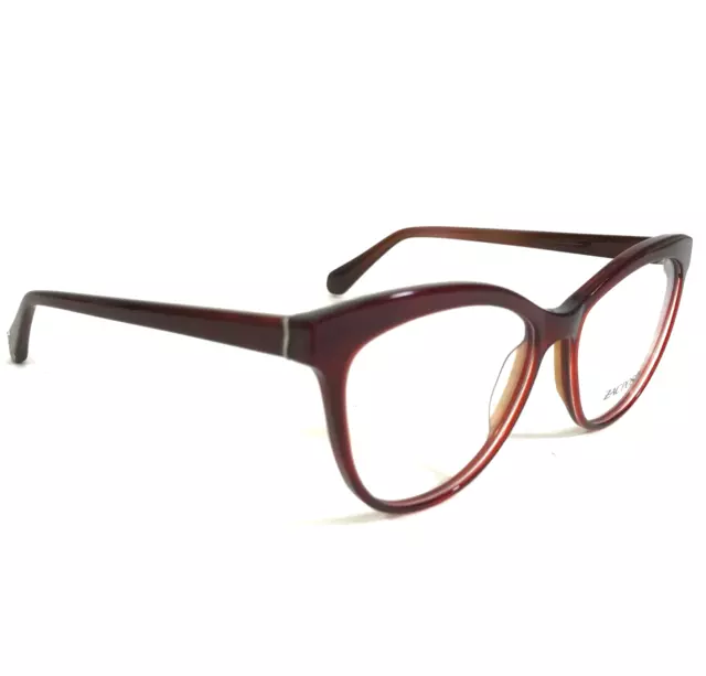 Zac Posen Eyeglasses Frames Rumia RY Burgundy Red Cat Eye Full Rim 53-15-140 2
