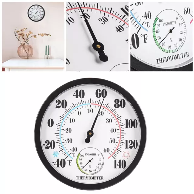 9.6'' Large Wall Hanging Thermometer Meter Indoor Outdoor Vintage Decorative