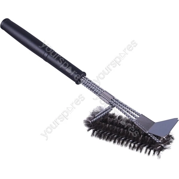 St Helens Home and Garden Long Handled BBQ Cleaning Brush with Stainless Steel S