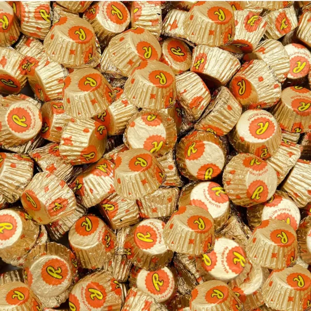 REESE'S cups Gold Miniatures Milk Chocolate Peanut Butter Candy, Bulk Pack 2 Lbs