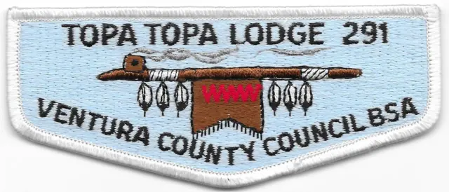 S19 Topa Topa Lodge 291 1986 NOAC Delegate Flap Boy Scout of America BSA