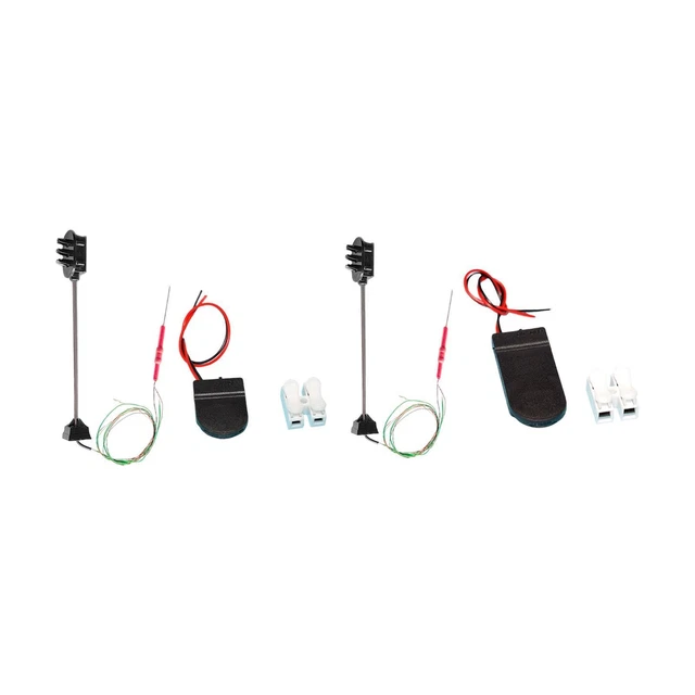 Evemodel N Scale suspendus feux de circulation unilatéral bloc signaux pour la circulation droite (RHT) JTD15011R paquet de 2