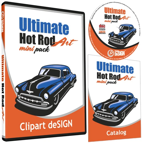 Hot Rod Clipart-Vinyl Cutter Plotter Images-Eps Vector Clip Art Cd