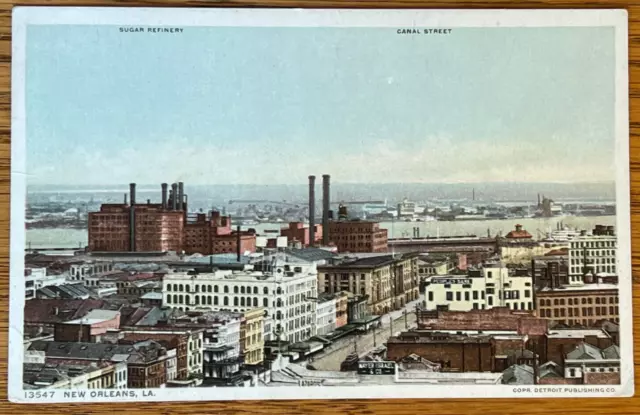 Louisiana LA New Orleans, Sugar Refinery, Canal Street, Detroit Pub., ca 1910 PC