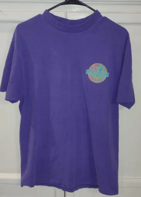 Vuarnet France Short Sleeve T-shirt, 100% Cotton, Single Stitch, Purple, XL