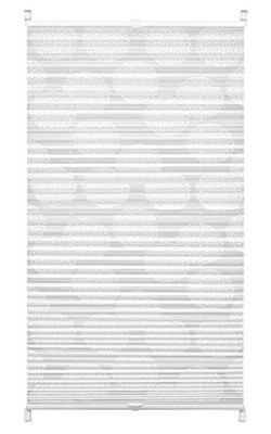 90 X 130 Cm Gardinia Tenda Plissettata Bianco Poliestere 