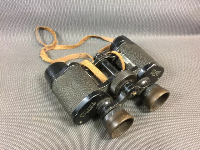 Anciennes jumelles Telesca 8X COLMONT Paris avec étui en cuir vintage