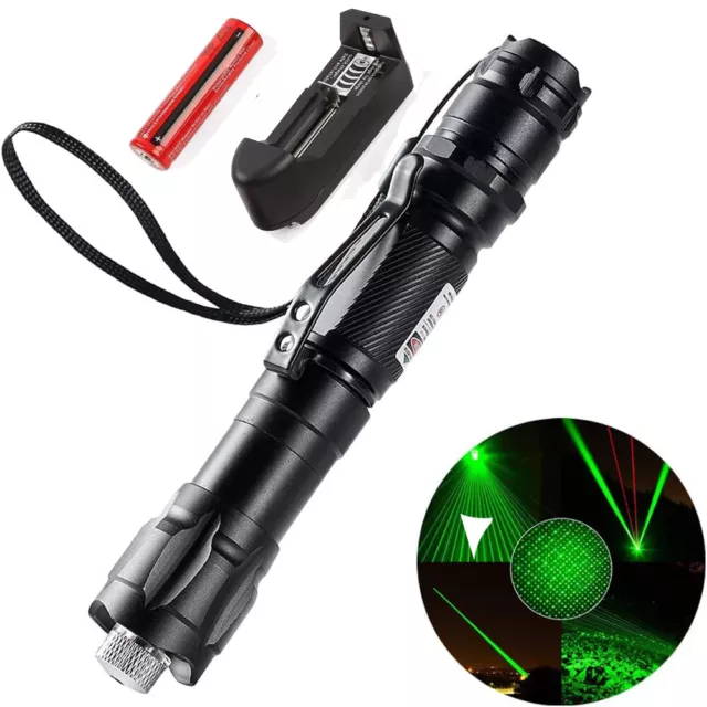 5000Miles 532nm Green Laser Pointer Star Visible Beam Light Lazer Batter&Charger