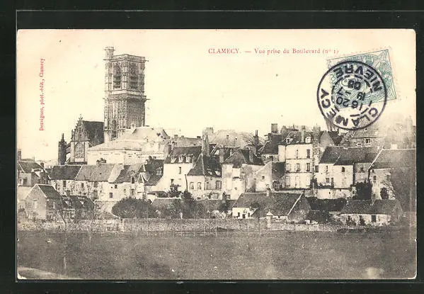 CPA Clamecy, Vue prise du Boulevard 1905
