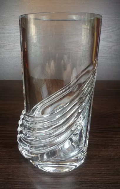 Beautiful Peill & Putzler Germany Heavy Swirled Swag Crystal 8 1/2"  Vase