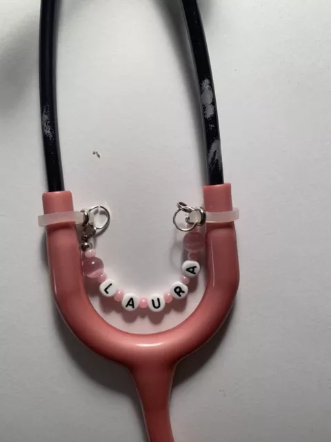 Beaded Stethoscope Name ID - Handmade - You Choose Any Color