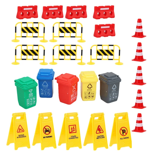 Jeu Éducatif Panneaux Routiers En Bois DRESSOOS – 1 Set Jouets Signalisation Routière Lumineuse Pour Enfants