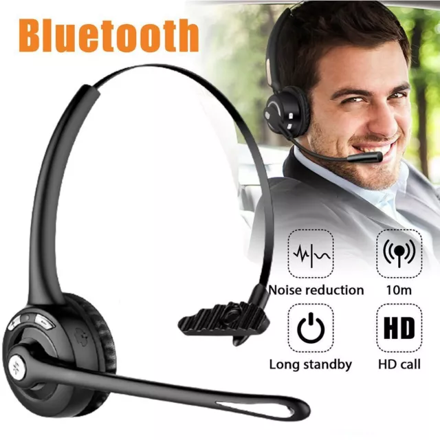 Mpow Bluetooth Headset Trucker Driver Call Center Headset Wireless Headphone Mic