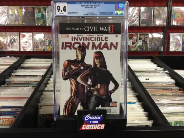 Invincible Iron Man #7 1st Cameo Of Riri Williams! CGC 9.4!